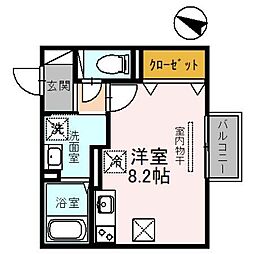 グランディールM ワンルームの間取図画像