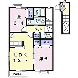 ソレアード・パレII 2階
