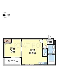 アメニティ高松 1LDKの間取図画像