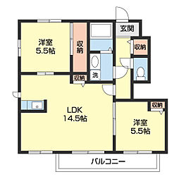 アルコイリス小二里 2LDKの間取図画像