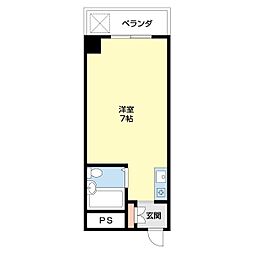 ユキビルプレゼンス西高松 ワンルームの間取図画像