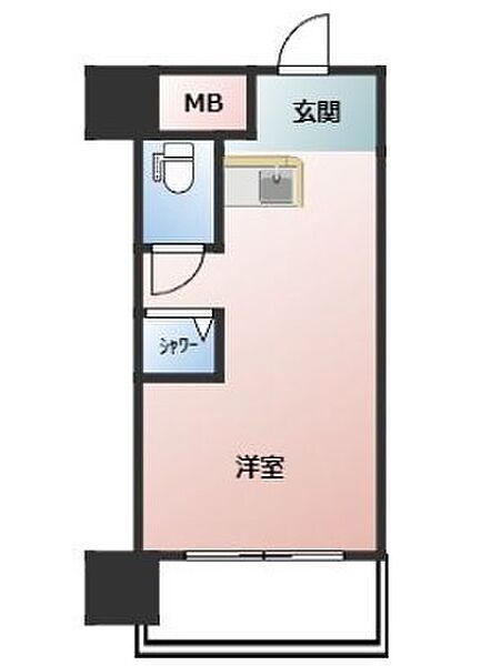 フォーラム日赤通り前 ｜福岡県福岡市南区那の川1丁目(賃貸マンション1R・2階・19.04㎡)の写真 その2