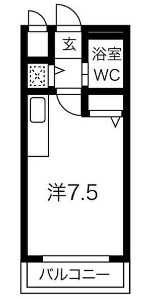 サンコーレ大宮 ｜福岡県福岡市中央区大宮1丁目(賃貸マンション1R・5階・21.12㎡)の写真 その2