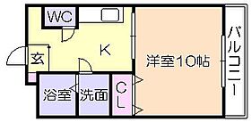 フィオレット合川 203 ｜ 福岡県久留米市合川町（賃貸アパート1K・2階・31.58㎡） その2