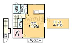 ヴィオーラ壱番館 ワンルームの間取図画像