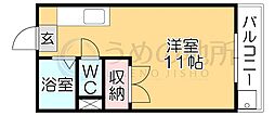 PLEAST久留米大前2 ワンルームの間取図画像