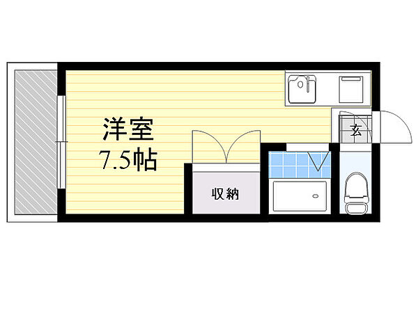 大分ユースコーポ 403｜大分県大分市大字光吉(賃貸マンション1R・4階・18.55㎡)の写真 その2