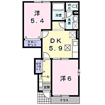 シャルマンヴィルＢ 104 ｜ 大分県別府市堀田7番3 号（賃貸アパート2DK・1階・42.77㎡） その2