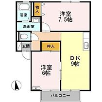 サンガーデン・エリＡ 201 ｜ 大分県大分市横塚２丁目19番27号（賃貸アパート2DK・2階・52.84㎡） その2