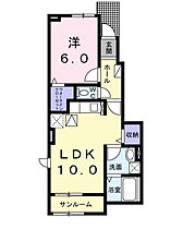 プリムローズ6 102 ｜ 大分県大分市浜中3番14号（賃貸アパート1LDK・1階・44.02㎡） その2