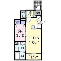 ラ　メール三佐 101 ｜ 大分県大分市大字三佐（賃貸アパート1LDK・1階・40.44㎡） その2