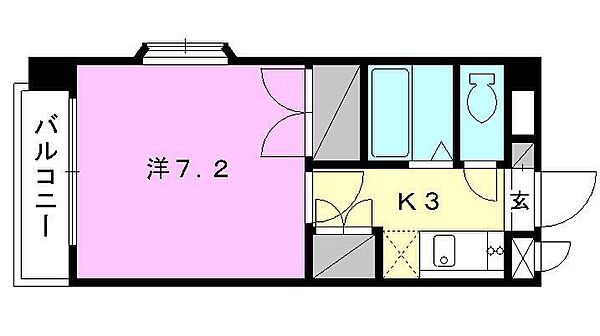 ジョイフル第5祝谷 401 号室｜愛媛県松山市祝谷6丁目(賃貸マンション1K・4階・23.49㎡)の写真 その2