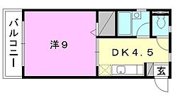 サクラハイツ 1DKの間取図画像