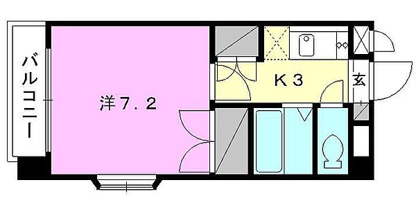 ジョイフル第5祝谷 105 号室｜愛媛県松山市祝谷6丁目(賃貸マンション1K・1階・23.49㎡)の写真 その2