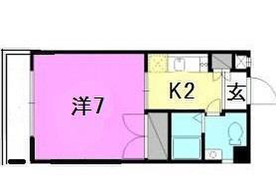 キャッスルEYA（北立花） 202 号室｜愛媛県松山市北立花町(賃貸マンション1K・2階・22.00㎡)の写真 その2