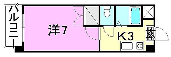 メゾン桑原 402 号室｜愛媛県松山市桑原7丁目(賃貸マンション1K・4階・21.45㎡)の写真 その2