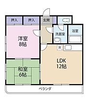 プロムナードハイツ 101 号室 ｜ 愛媛県松山市北条辻（賃貸マンション2LDK・1階・51.00㎡） その2