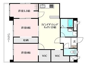 室町ハイツ 506 号室 ｜ 愛媛県松山市小栗1丁目（賃貸マンション3LDK・5階・72.59㎡） その2