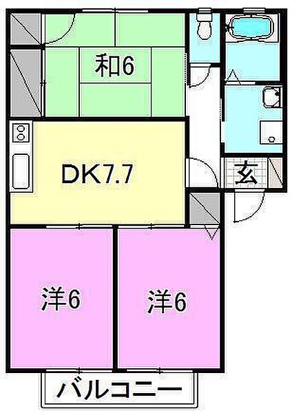 レプラコーン和泉D 103 号室｜愛媛県松山市和泉南3丁目(賃貸アパート3DK・1階・56.93㎡)の写真 その2