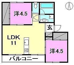 ブリューメ・ハイム弐番館 308 号室 ｜ 愛媛県松山市中西外（賃貸マンション2LDK・3階・47.00㎡） その2