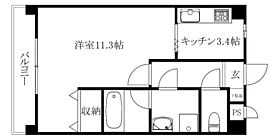 サンシャイン三洋Ｎｏ．2 303 号室 ｜ 愛媛県松山市西石井4丁目（賃貸マンション1K・3階・34.91㎡） その2