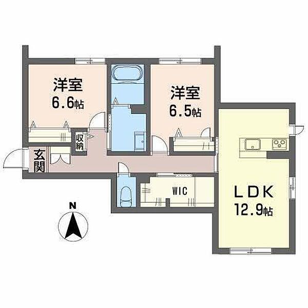 ユキコート椿 105 号室｜愛媛県松山市居相5丁目(賃貸マンション2LDK・1階・68.08㎡)の写真 その2