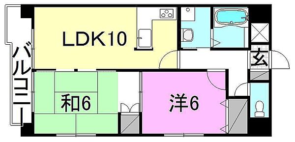 ロイヤルアネックス喜与町 701 号室｜愛媛県松山市喜与町1丁目(賃貸マンション2LDK・7階・55.12㎡)の写真 その2