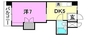 タイガーズマンション麻生 508 号室 ｜ 愛媛県伊予郡砥部町伊予郡原町（賃貸マンション1DK・5階・26.00㎡） その2