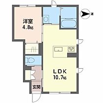 フェリシード　ピュ 107 号室 ｜ 愛媛県松山市竹原3丁目（賃貸アパート1LDK・1階・36.76㎡） その2