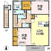 フルール　ドゥ　ウェスト B201 号室 ｜ 愛媛県松山市南斎院町（賃貸アパート2LDK・2階・71.55㎡） その2