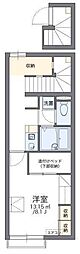 レオパレスF56 1Kの間取図画像