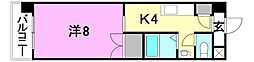 トレンディ山越 1Kの間取図画像