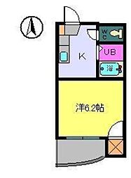 メニティー束本 1Kの間取図画像