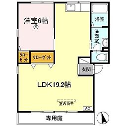 ファミール三好A 1LDKの間取図画像
