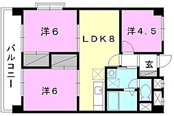 道後山本ビル 3LDKの間取図画像
