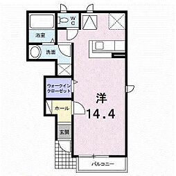 メゾン・ラ・ジェルメ ワンルームの間取図画像