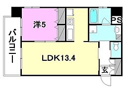 ＩＮＧ−αＡＮＮＥＸ　イングアルファアネックス 9階1LDKの間取り