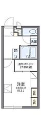 レオパレス伊予五色 208 号室 2階1Kの間取り