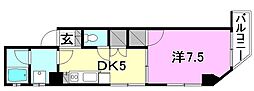 PALSQUARE 1DKの間取図画像