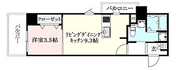 GARIREO TRENTE FORET TOWER 1LDKの間取図画像