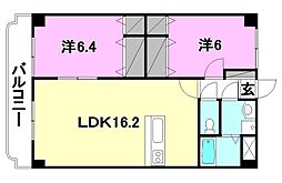ユーミーKAWAKUBO 2LDKの間取図画像