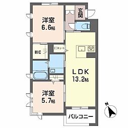 エテルナ・M 2LDKの間取図画像
