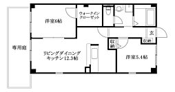 フォブールHAYASHI 2LDKの間取図画像