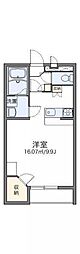 レオパレスブランDue 1Kの間取図画像