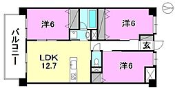 ブリリアントコート松末 3LDKの間取図画像