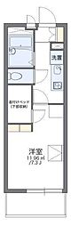 レオパレスプレミア 1Kの間取図画像