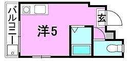 湊町マンション ワンルームの間取図画像