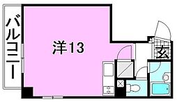 レーベン池田第6ビル ワンルームの間取図画像