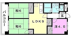 道後山本ビル 3LDKの間取図画像