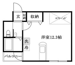 アルト生石 ワンルームの間取図画像